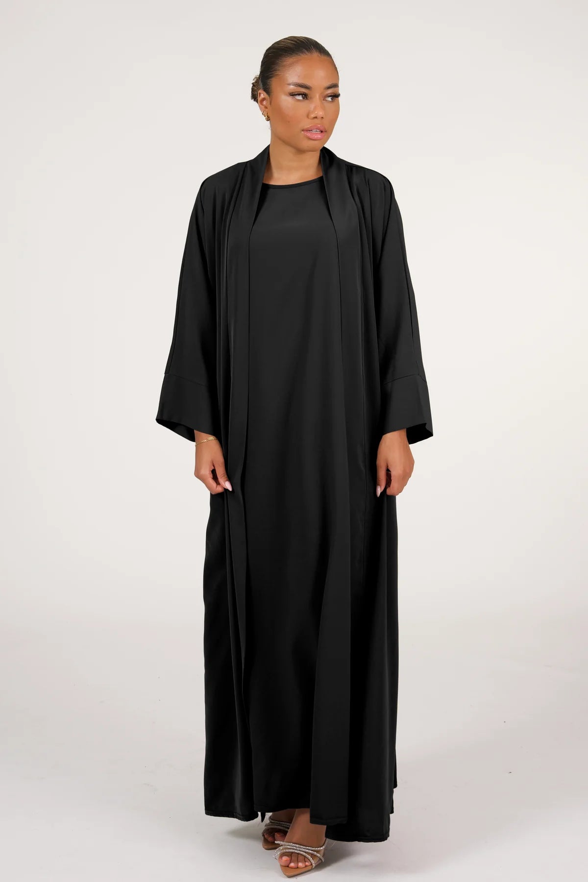 Ensemble Abaya doux basique régulier