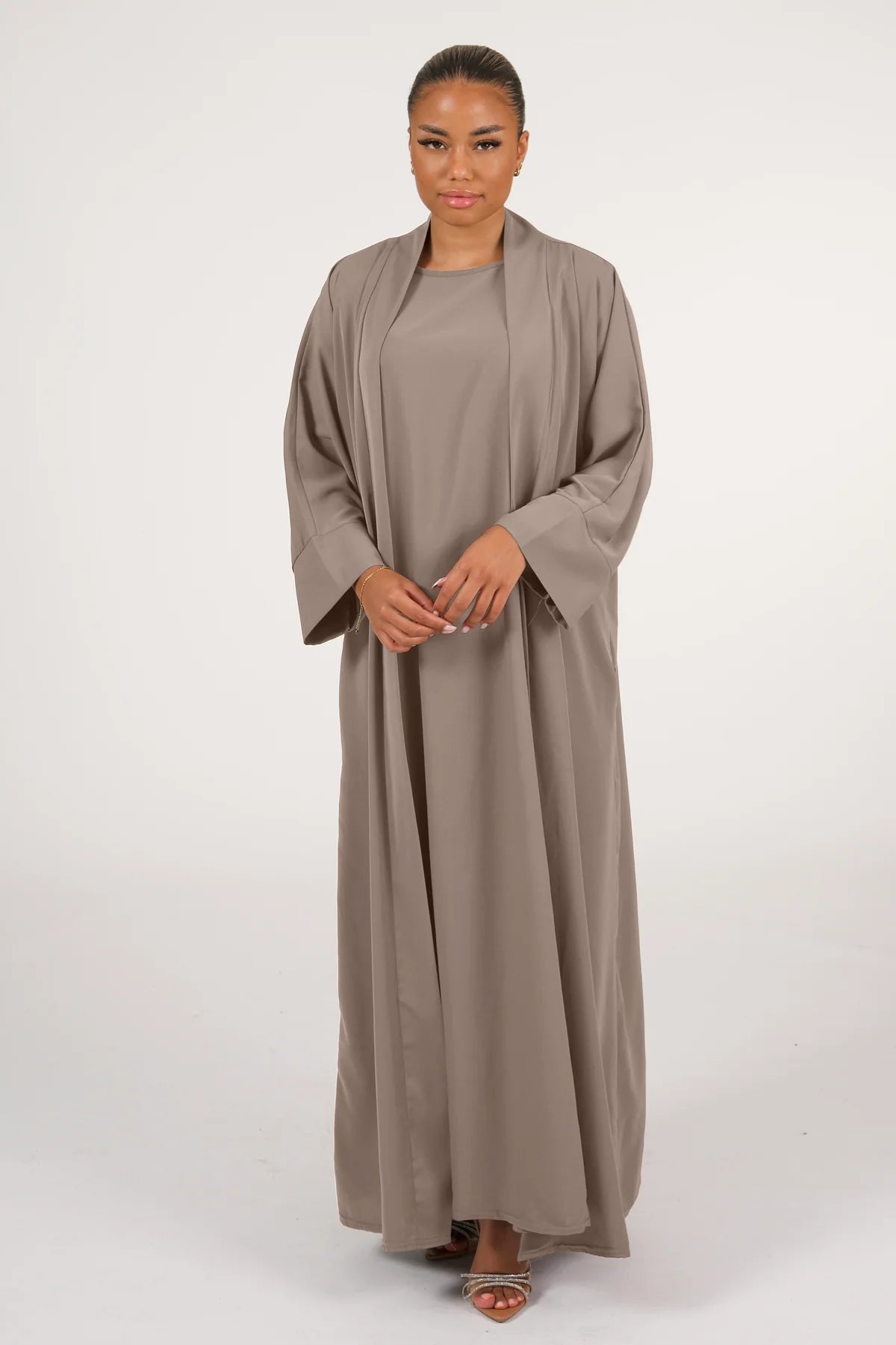 Ensemble Abaya doux basique régulier