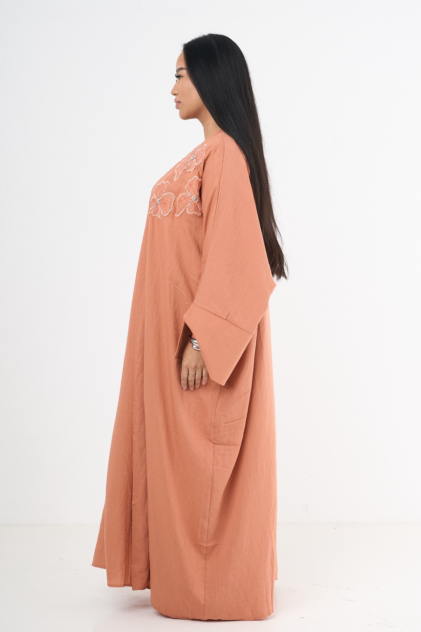 Ensemble Abaya fleuri